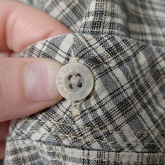 THE North Face button down plaid khaki pattern shirt top - Picture 5 of 7